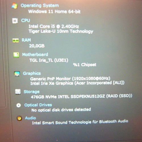 Acer A515 15 Zoll FULLHD METALL Ultrabook l 20GB RAM SSD Windows 11 QUAD i5 11G - Bild 12 von 13