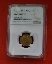 1902 King Edward VII Half Sovereign. PF62 Matte.