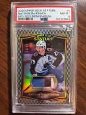 2024-25 Upper Deck Stature Nathan MacKinnon #5 2023-24 Update Patch /49 PSA 8