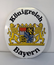 Königreich Bayern Werbeschild mit Wappen ova...