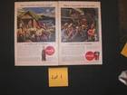 Vintage Magazine Print Ad Lot of 2 Coca-Cola 30s-50s