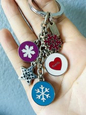 Coach Snowflakes Multi Mix Key Fob Keychain Key Ring Charm