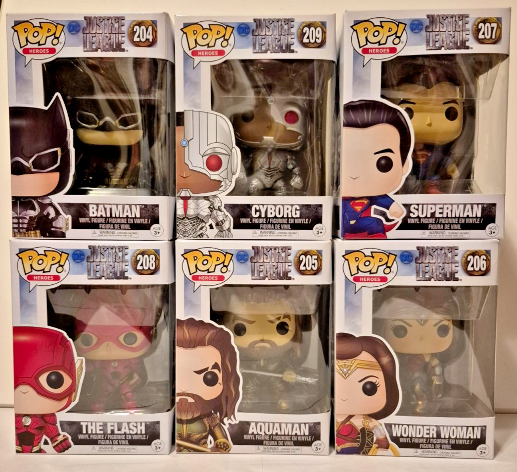Funko POP! Justice League Movie Lot  6 Superman Batman Wonde