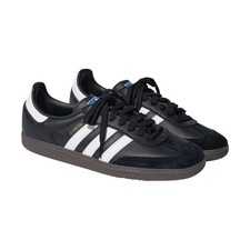 MENS ADIDAS SAMBA OG BLACK/WHITE/GUM B75807-SIZE 8