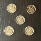 Lot Of 5 - USA Roosevelt Dimes 1962s - 90% Silver