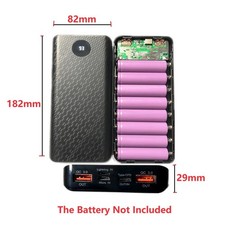 Welding-Free DIY PD Power Bank Case 18650 Battery Fast Charger Box No Batteries-