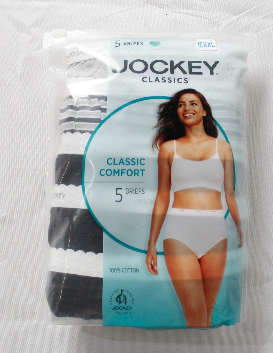 Jockey Women's 5-Pack Classic Comfort Cotton Brief Panty ZG3 Black