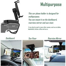 Dashboard Phone Holder for 4-7" Smartphones - 360  Rotation