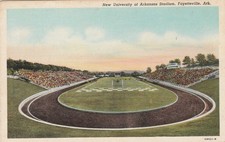 Fayetteville AR Stadium University Of Arkansas Vintage souvenir Postcard