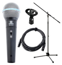 Set De Microphone DJ PA Professionnel Live Chant Voix Cable Connecteur XLR Pince