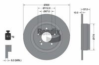 2 PCS Bendix Braking BDS1202 Brake Disc