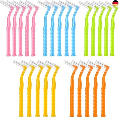 iCovalescent Pack of 50 Interdental Brushes, Angle Interdental Brushes Mixed,