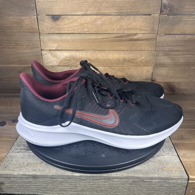 Nike Womens Size 12 WIDE Downshifter 11 Running Black Lace Up Athletic Shoes