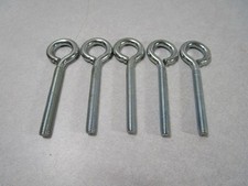 5 PC 5/16" SHANK X 2'' LONG MACHINE SCREW SCREWS EYE HOOKS ZINC READ AD SPECS