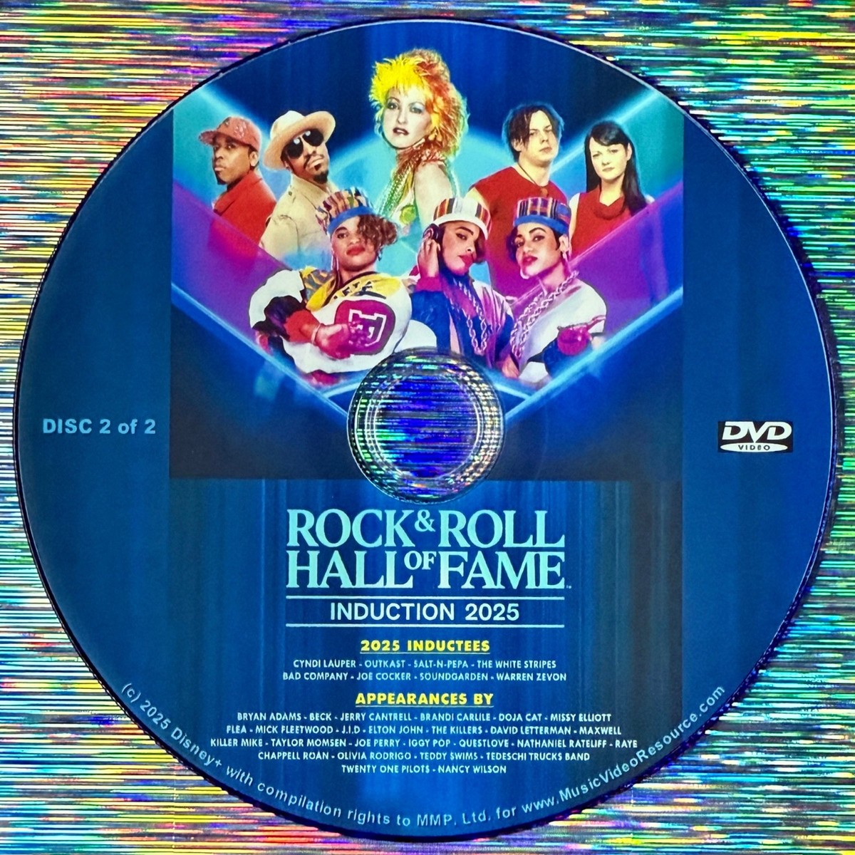 2025 ROCK & ROLL HALL OF FAME CEREMONY 2 DVD Set Soundgarden Cyndi