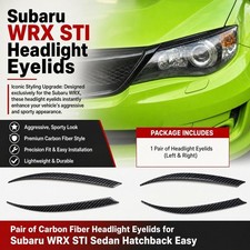 Subaru Wrx Sti Gr Hatchback Headlight Eyebrows Decal Sticker 2008-2014 Carbon Subaru Wrx Sti Gr Hatchback Headlight Eyebrows Decal Sticker 2008-2014 Carbon