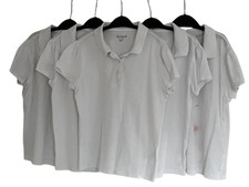 George Mädchen weißes Poloshirt Set 5 Schul...