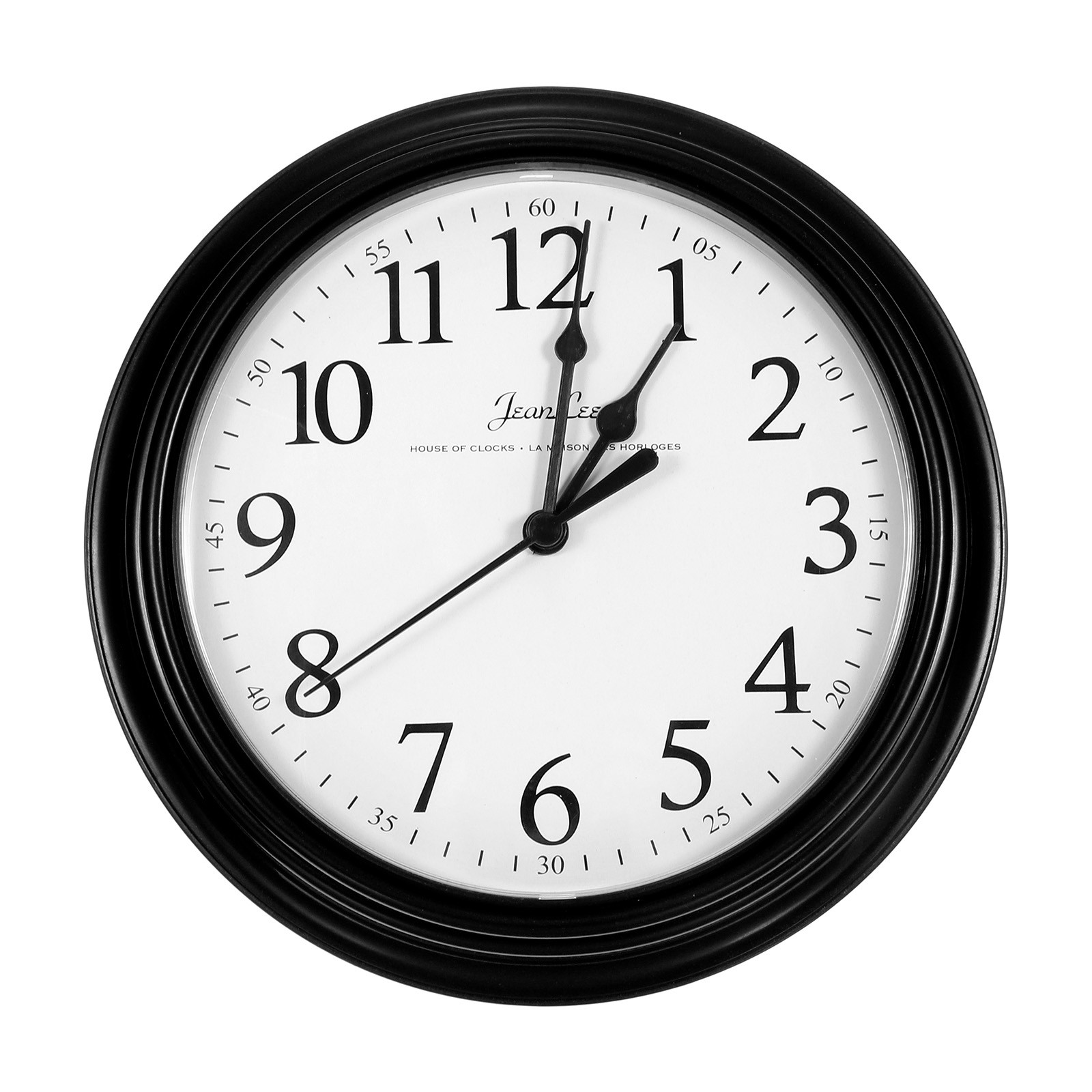 9 Inch Wall Clock, Quartz Battery Operated Silent Round Wall Clocks, Black