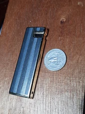 Vintage butane Colibri Grey Square Artdeco Goldtone Rare Model For Repair G91