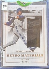 Roberto Alomar 2023 National Treasures #/15 Retro Materials Game Worn No.RM-RA