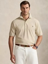 Polo Ralph Lauren Iconic Mesh Polo Shirt Size XL Classic FIT Beige