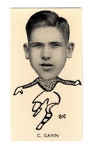  Scottish Footballers Soccer Cigarette Card 1938 #25 Charlie Gavin Arbroath