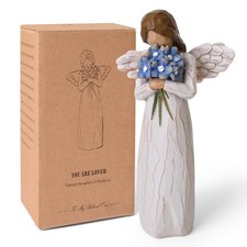 Guardian Angel Figurine Sympathy Gift Hand Painted Statue Home Decor NANAOUS