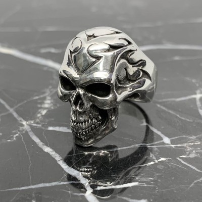 Crazy Pig Tribal Skull Ring Silver925 Size 21.5 Used | eBay
