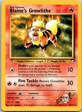 Blaine's Growlithe 35/132 UC Gym Heroes Pokemon 1st Edition Moderately Played on eBay