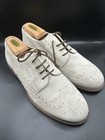 Brunello Cucinelli Suede Wingtip Oxfords in Light Grey EU44 — photo 1