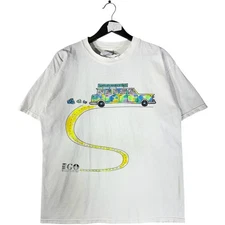 Vintage Van Go Mobile Arts Van Graphic T-Shirt White Mens Large
