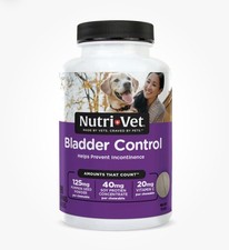 Nutri Vet Dog Bladder Control Supplement for Incontinence Chewable Tablets