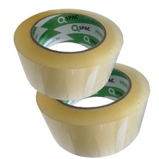 Clear Packing Tape 2 Roll Pack - Heavy Duty Shipping Home Office Use 2.0 Mil