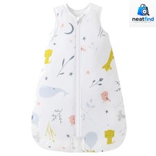 Baby Sleep Sack Winter Cotton 2.5 Tog 6-12 Unisex Animal White