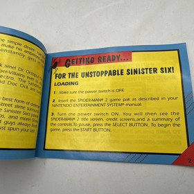 Spider-Man Return of the Sinister Six NES Nintendo Insert Poster & Manual Only
