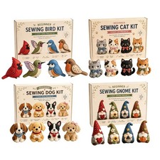 DIY Patchwork Animal Kit, Handmade Sewing Craft Set With Floral Fabric, Diy Gift