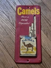 Red Embossed Camel Cigarettes Vintage Tin Metal Advertising Thermometer Sign