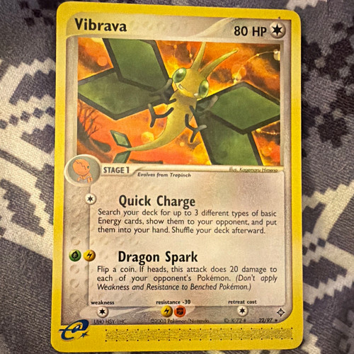 The Pokémon Company Vibrava 22/97 EX Dragon Rare Regular Stage 1 80 HP 2003 EN