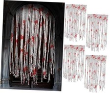 Tlswshsypcs Halloween Door Curtain Decoration with Bloody Hand Prints - 8.6" x 4