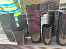 Plastic Plant Pots - Multiple Sizes - Strong, Durable, Heavy Duty, Black, Rigid