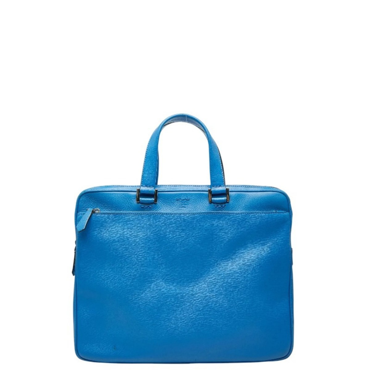 Fendi Business Bag Briefcase Document 7VA339 Light Blue Leather Me