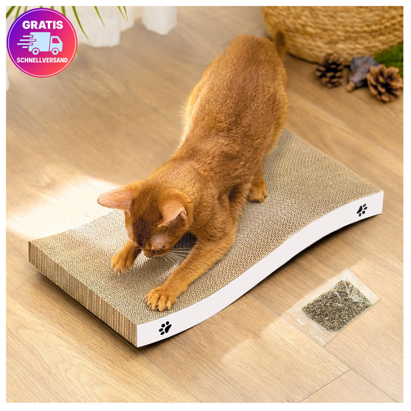 Kratzbrett Katze Kratzpappe Wellenform Kratzmatte Pappe Sofa Ecke Wohnungskatzen-image
