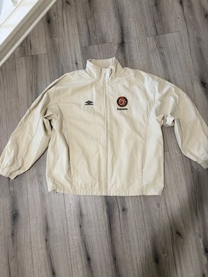 Umbro Supreme Beige Track Jacket Men's M Zip Embroidered Logo | eBay