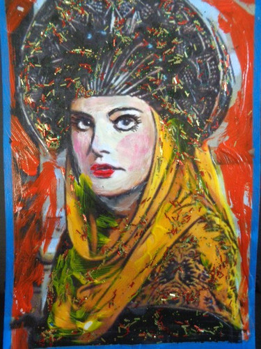 ATC  ACEO  -  STAR WARS:  PADME AMIDALA  Abstract  Art