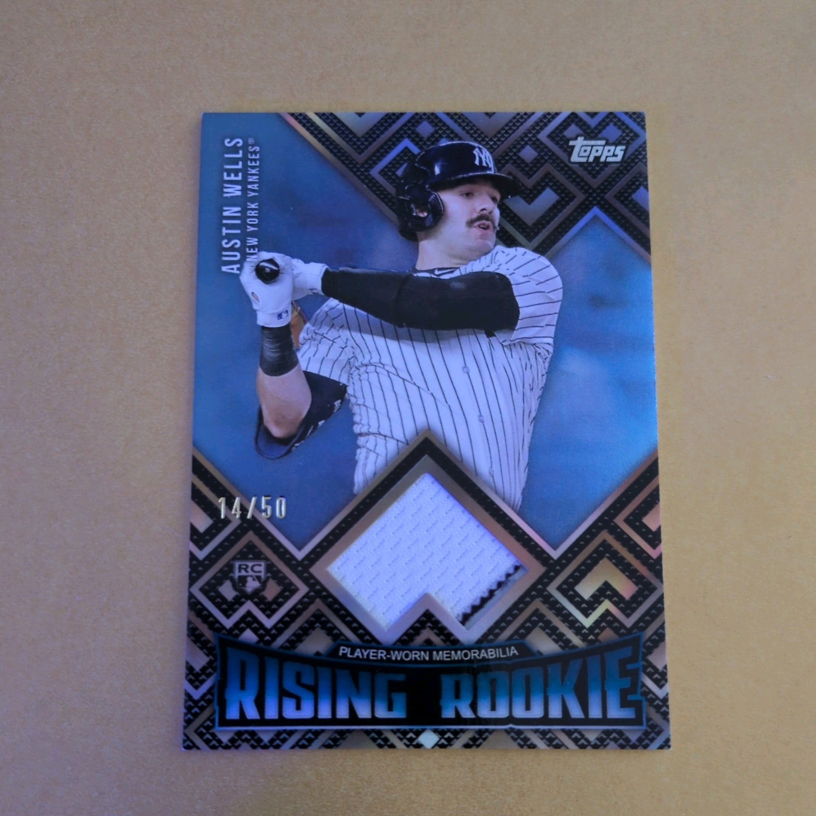 2024 Topps Update Rising Rookie Relics Black /50 Austin Wells #RRR-AW RC