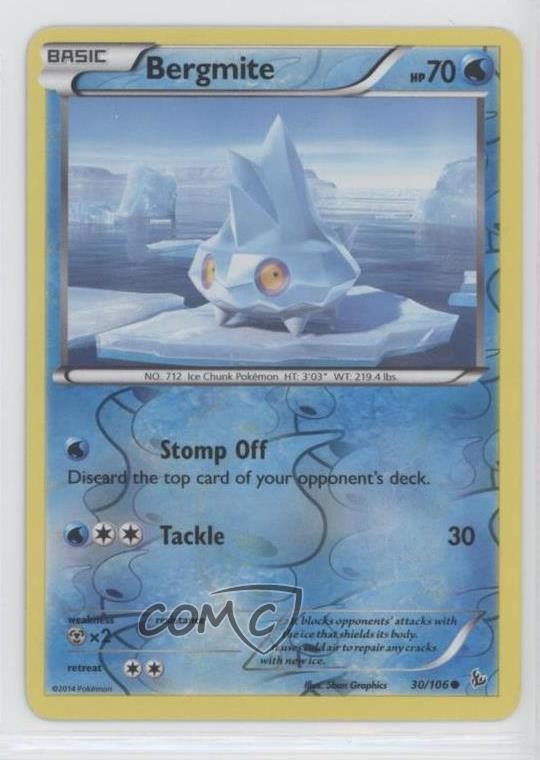 Bergmite Reverse Foil Pokemon XY Flashfire #30