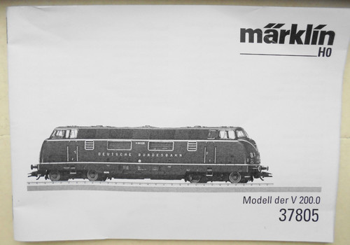 Märklin H0 von 37805 Beschreibung für V 200 | Zustand: Gebraucht