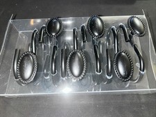 Oval Oil Rubbed Brushed Bronze 12 Shower Curtain Hooks NWOB