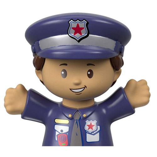 Fisher-Price Little People Police Officer Landon Figure with Blue Uniform - Picture 5 of 5