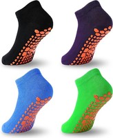 Kinder Rutschfeste Trampolin Socken, 4 Paar Jungen Und MäDchen Baumwolle